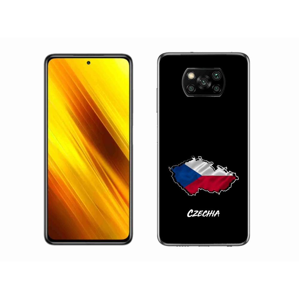 Gelový kryt mmCase na Xiaomi Poco X3 Pro - Czechia černé pozadí