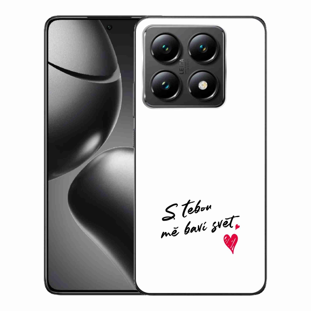 Gelový kryt mmCase na Xiaomi 14T - zamilovaný text 1 bílé pozadí