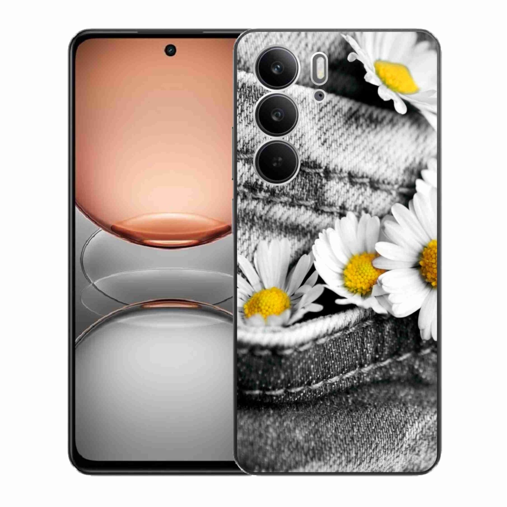Gelový kryt mmCase na Realme C75 - kopretiny