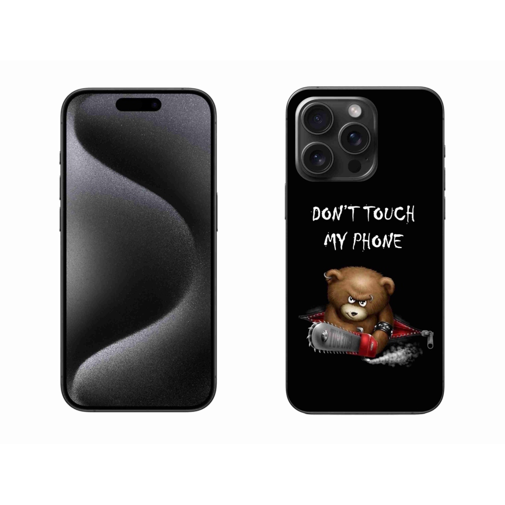 Gelový kryt mmCase na iPhone 15 Pro Max - nesahej na telefon