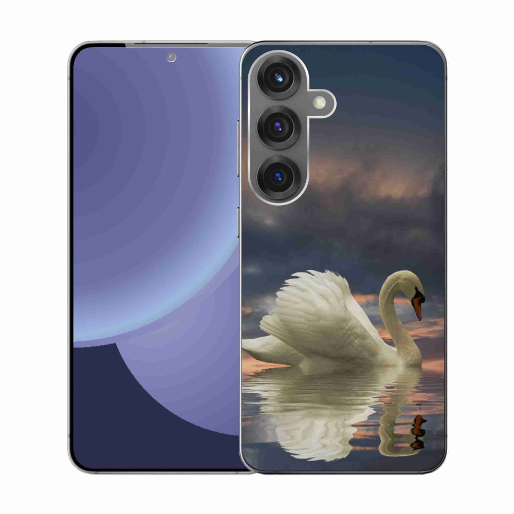 Gelový kryt mmCase na Samsung Galaxy S25 - labuť