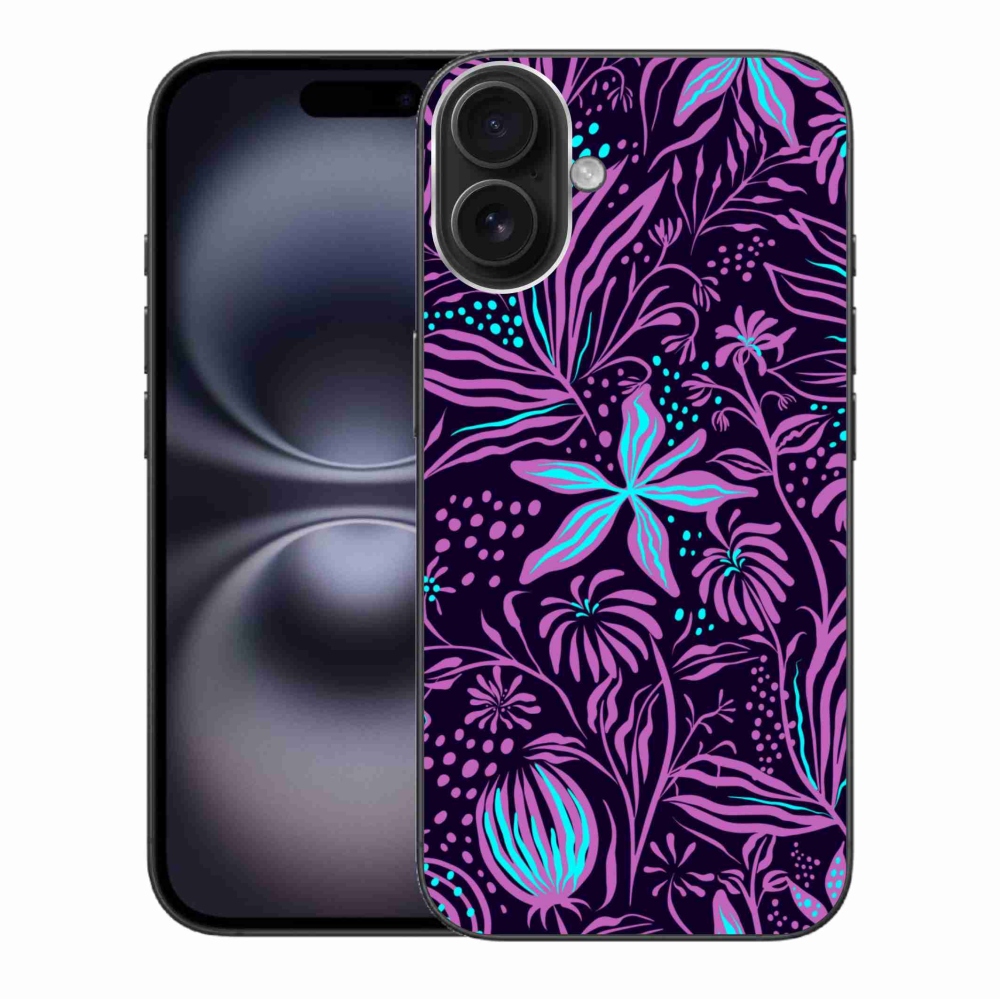 Gelový kryt mmCase na iPhone 16 Plus - květiny 2