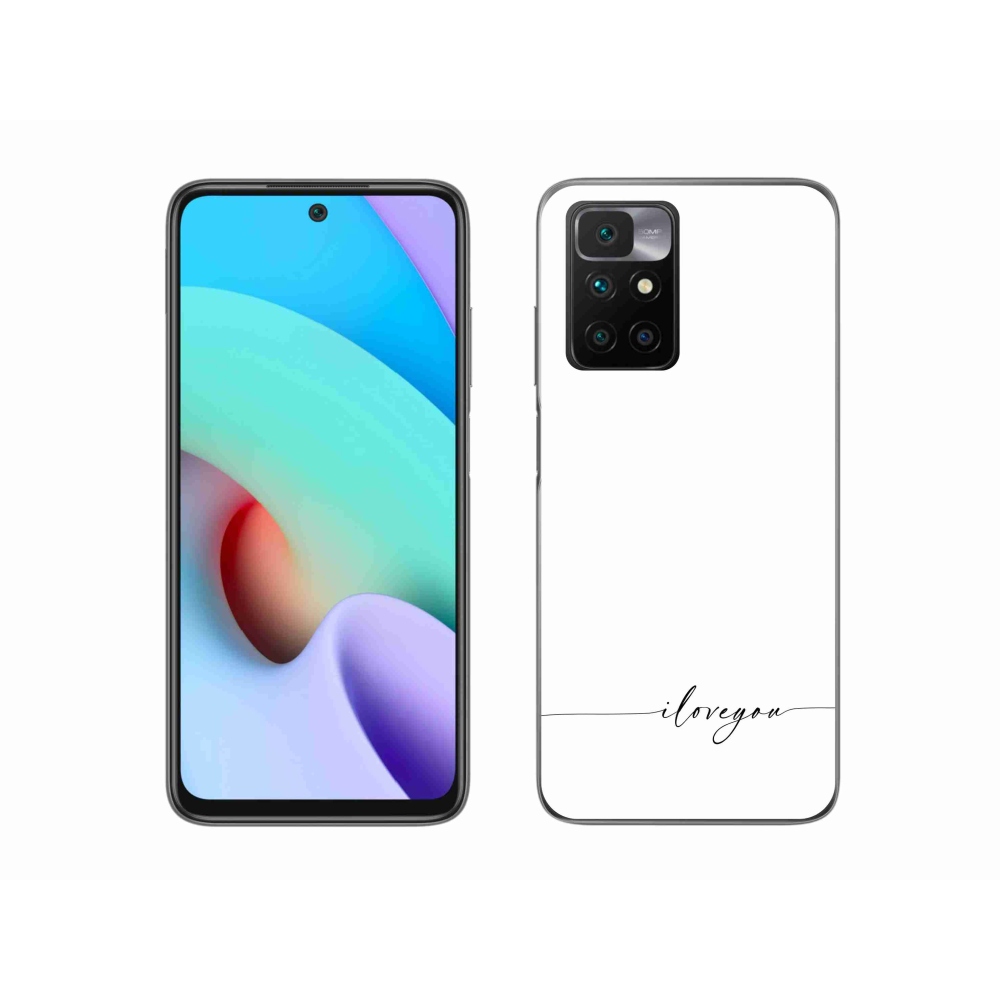 Gelový kryt mmCase na Xiaomi Redmi 10/Redmi 10 (2022) - I love you bílé pozadí