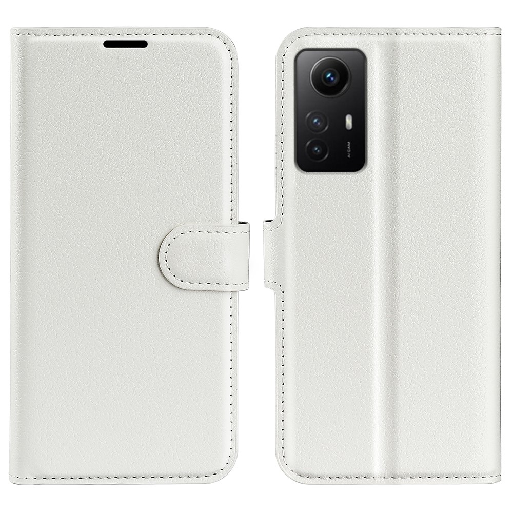 Litchi knížkové pouzdro na Xiaomi Redmi Note 12S - bílé