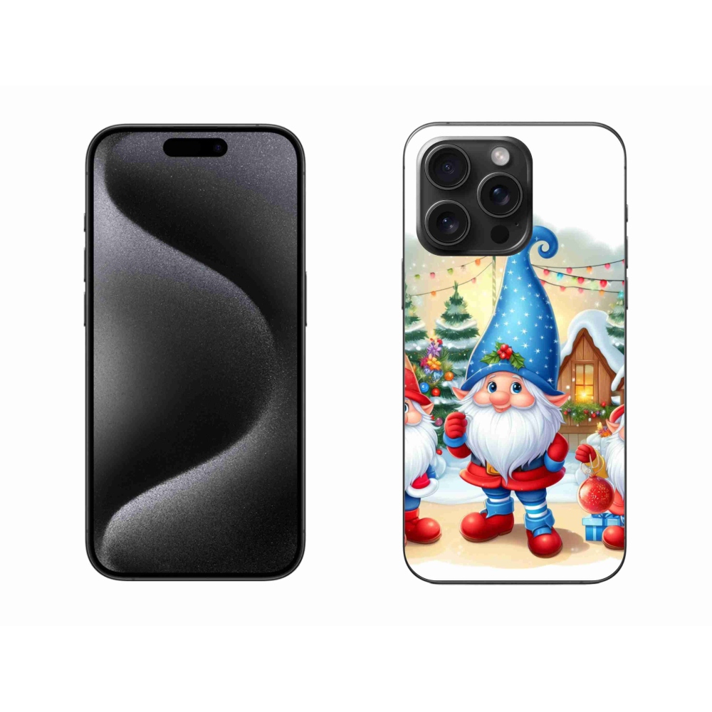 Gelový kryt mmCase na iPhone 15 Pro Max - vánoční skřítci