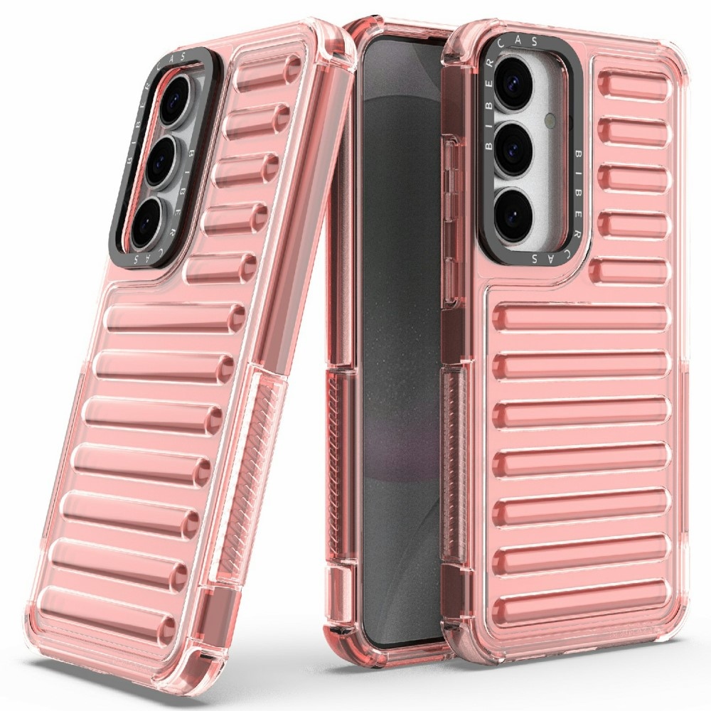 Stripe odolný kryt na Samsung Galaxy S25+ - tmavěrůžový