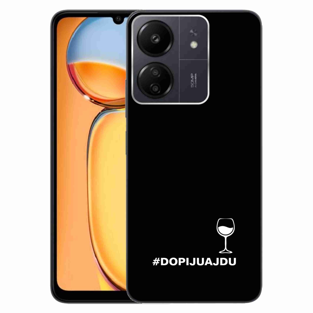 Gelový kryt mmCase na Xiaomi Poco C65/Redmi 13C - vinný motiv černé pozadí