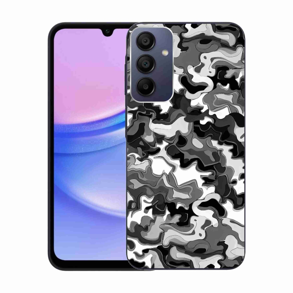 Gelový kryt mmCase na Samsung Galaxy A15 4G/5G - maskáčový vzor 3