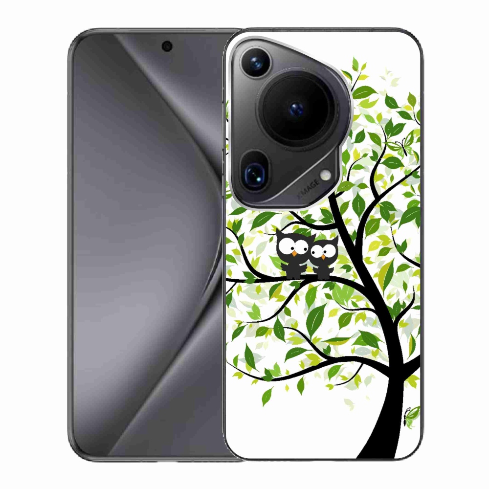 Gelový kryt mmCase na Huawei Pura 70 Ultra - sovičky na stromě