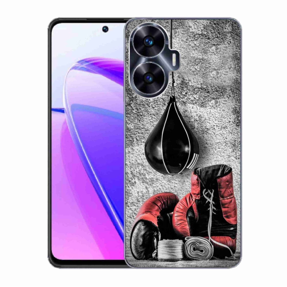 Gelový kryt mmCase na Realme C55 - boxovací pytel a rukavice