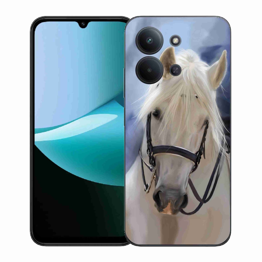 Gelový kryt mmCase na Xiaomi Redmi 15C 4G (171mm)/Poco C85 4G (171mm) - bílý kůň