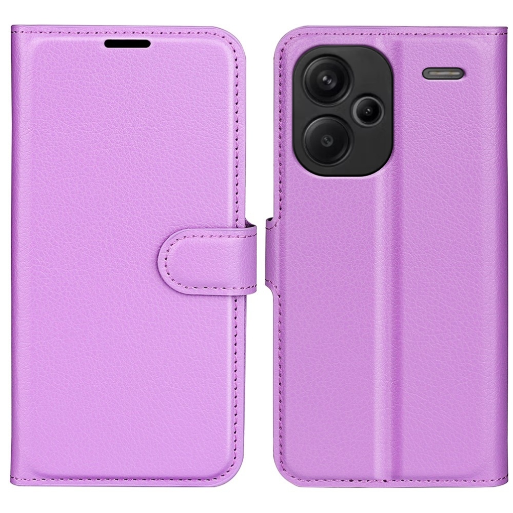 Litchi knížkové pouzdro na Xiaomi Redmi Note 13 Pro+ 5G - fialové