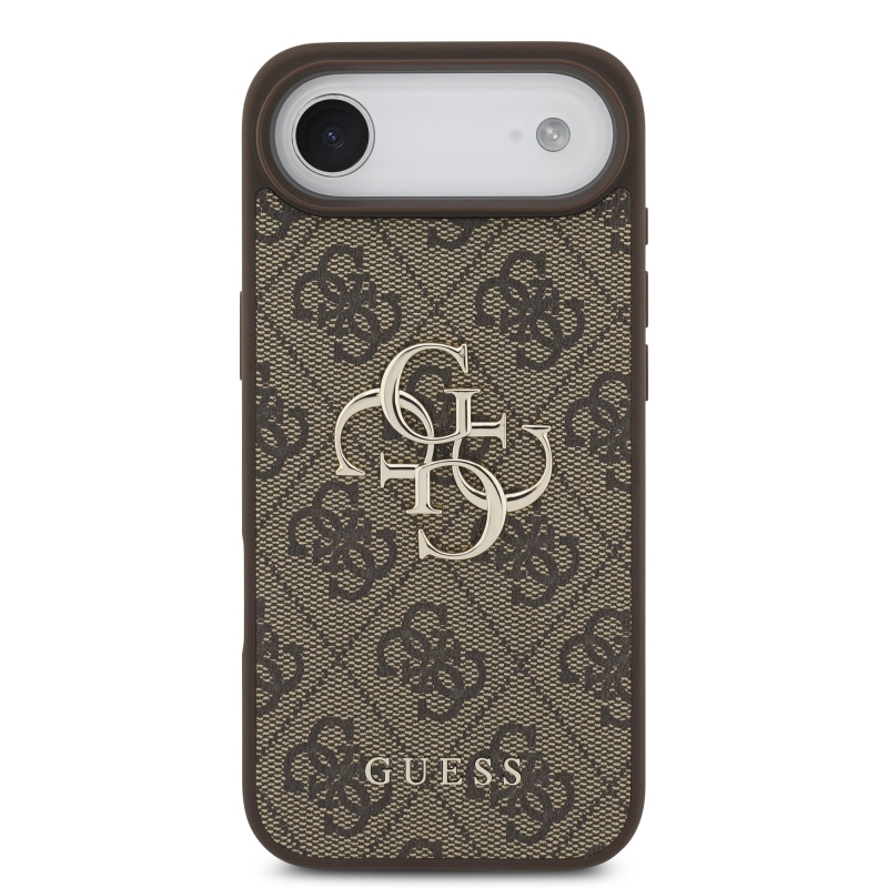 Guess PU 4G Metal Logo Zadní Kryt pro iPhone Air Brown