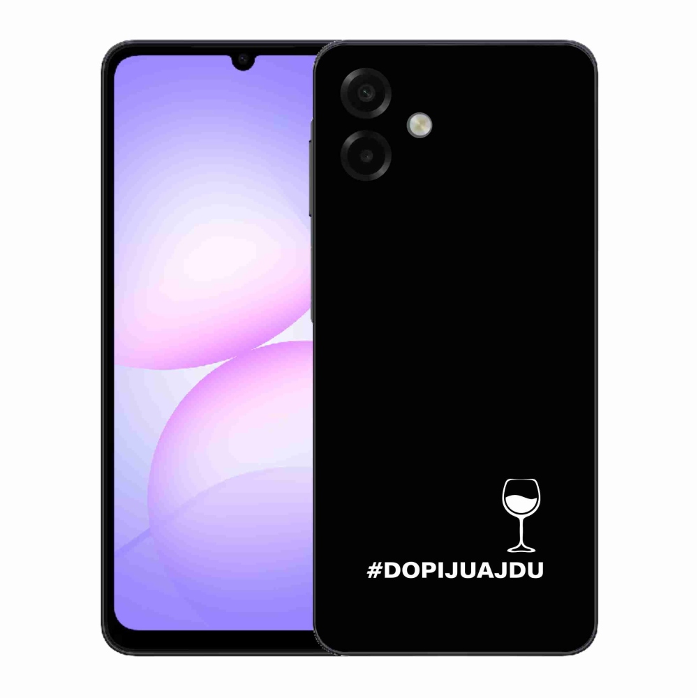 Gelový kryt mmCase na Samsung Galaxy A07 4G - vinný motiv černé pozadí