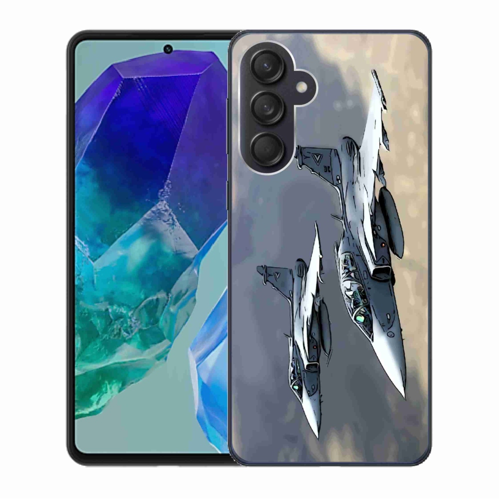 Gelový kryt mmCase na Samsung Galaxy M55 5G - stíhačky