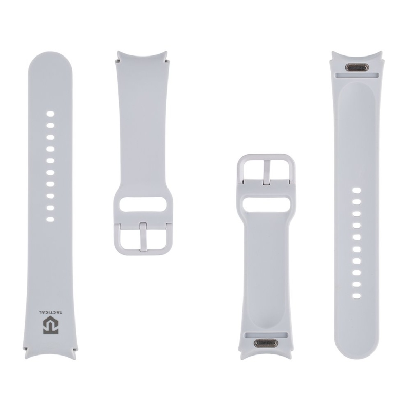 Tactical 853 Silikonový Řemínek Quick Release pro Samsung Galaxy Watch 6/7 44mm Silver
