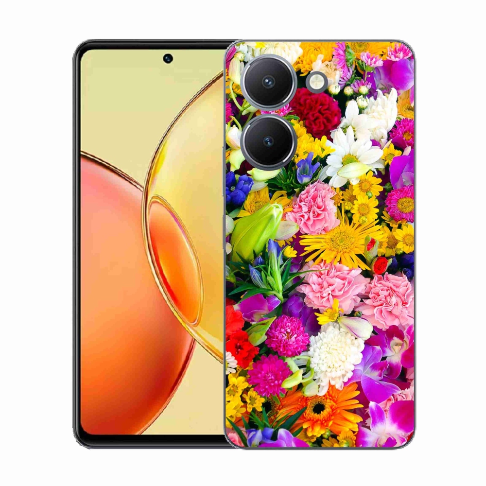 Gelový kryt mmCase na Vivo Y36 - květiny 12