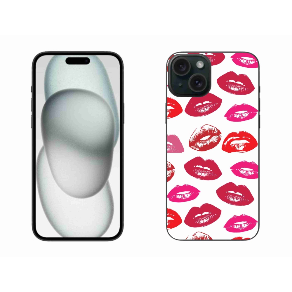 Gelový kryt mmCase na iPhone 15 Plus - rty