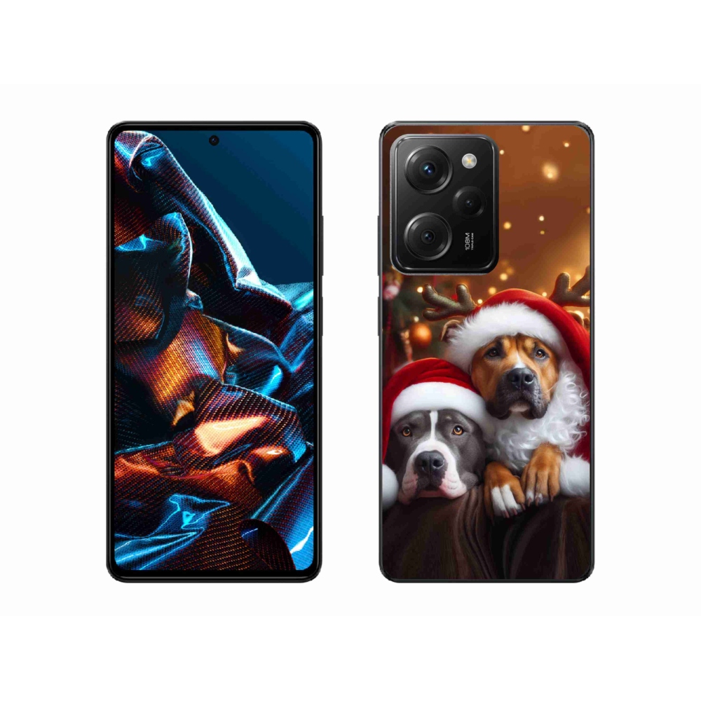 Gelový kryt mmCase na Xiaomi Poco X5 Pro 5G - vánoční psi