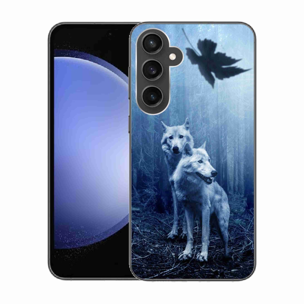 Gelový kryt mmCase na Samsung Galaxy S23 FE - vlci v lese