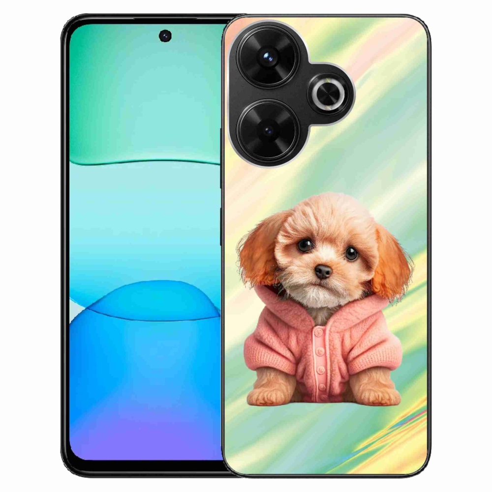 Gelový kryt mmCase na Xiaomi Redmi 13 4G/Poco M6 4G - štěně ve svetru