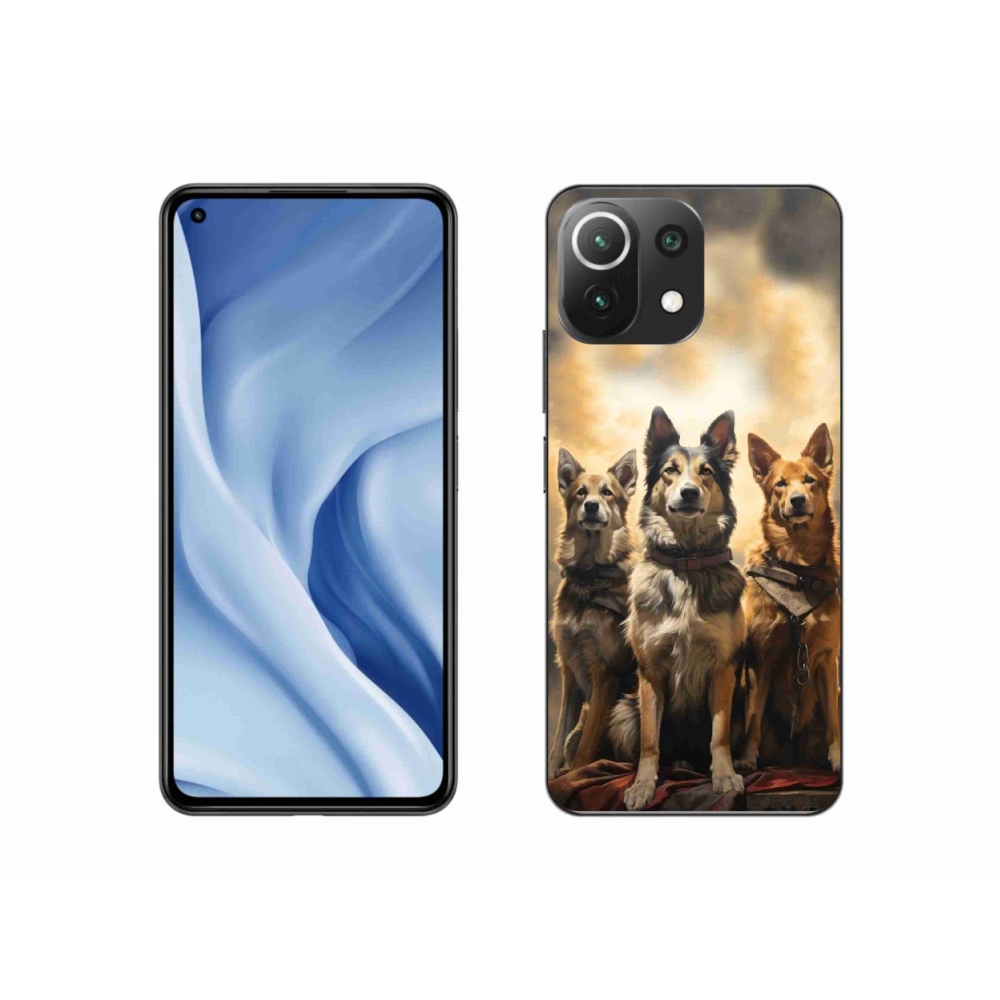Gelový kryt mmCase na Xiaomi Mi 11 Lite 4G/5G - tři psi