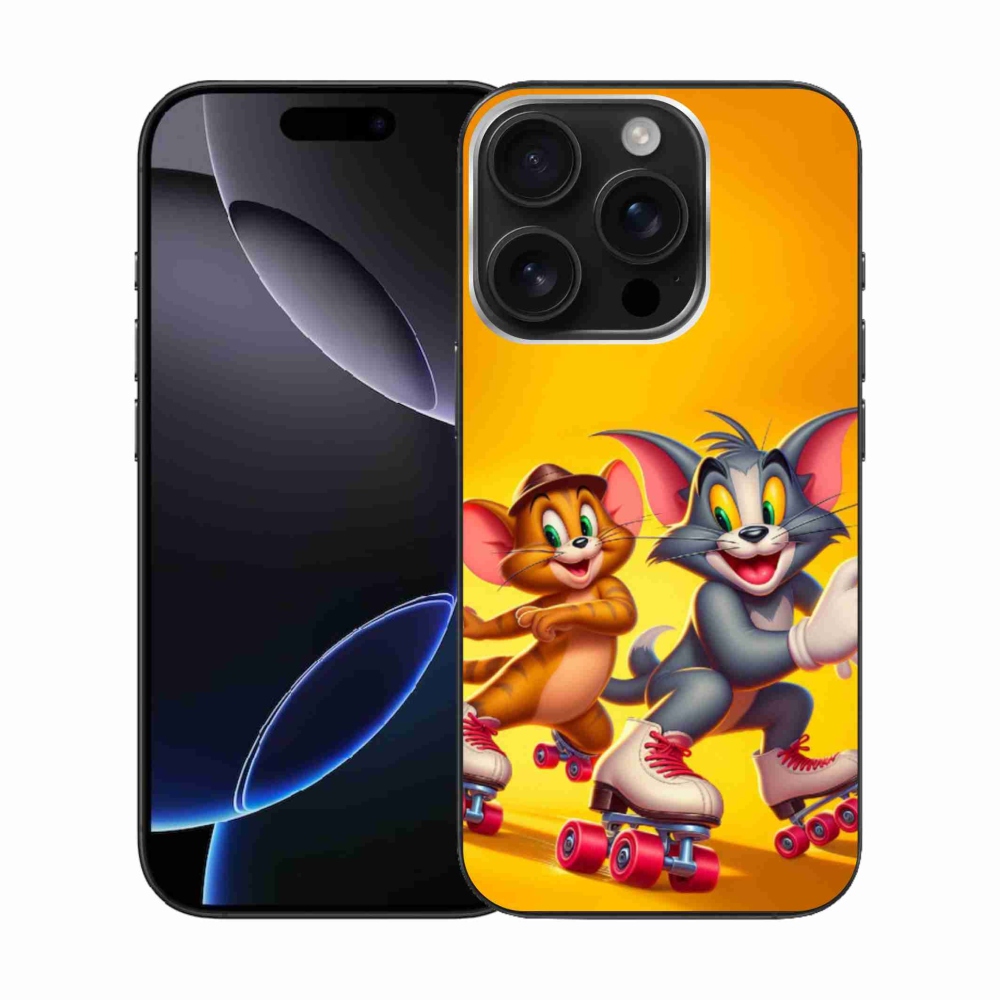Gelový kryt mmCase na iPhone 16 Pro - tom a jerry