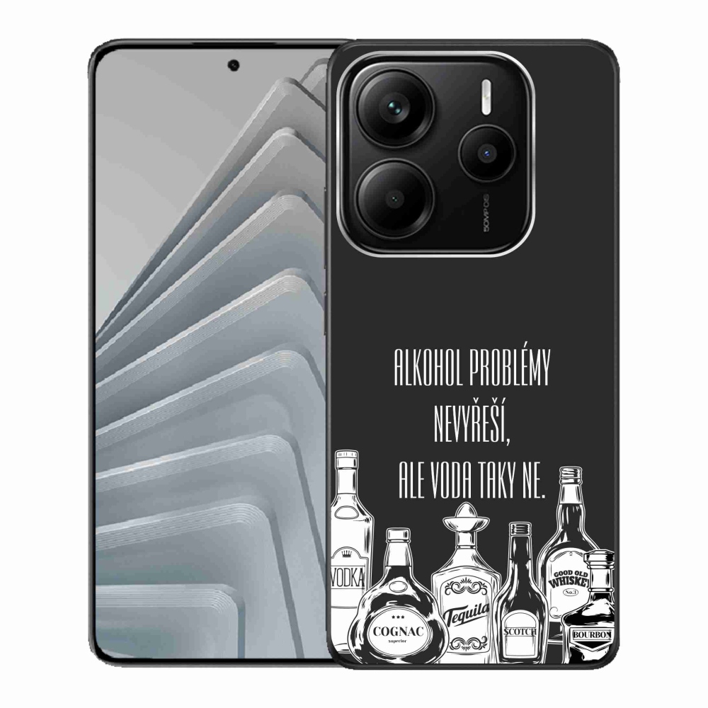 Gelový kryt mmCase na Xiaomi Redmi Note 14 5G - vtipný text černé pozadí