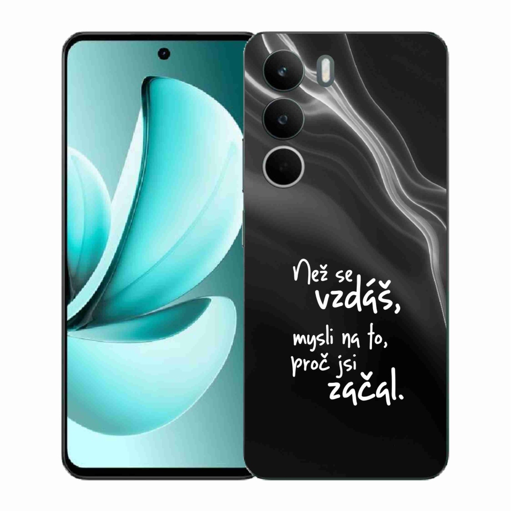 Gelový kryt mmCase na Realme C71 - citát 2 černé pozadí