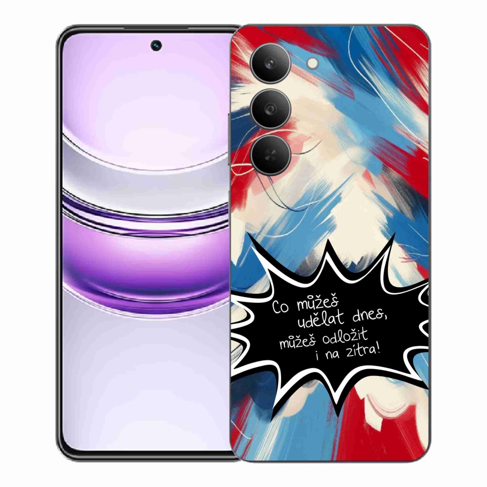 Gelový kryt mmCase na Realme 14x 5G - vtipný text 9 černé pozadí