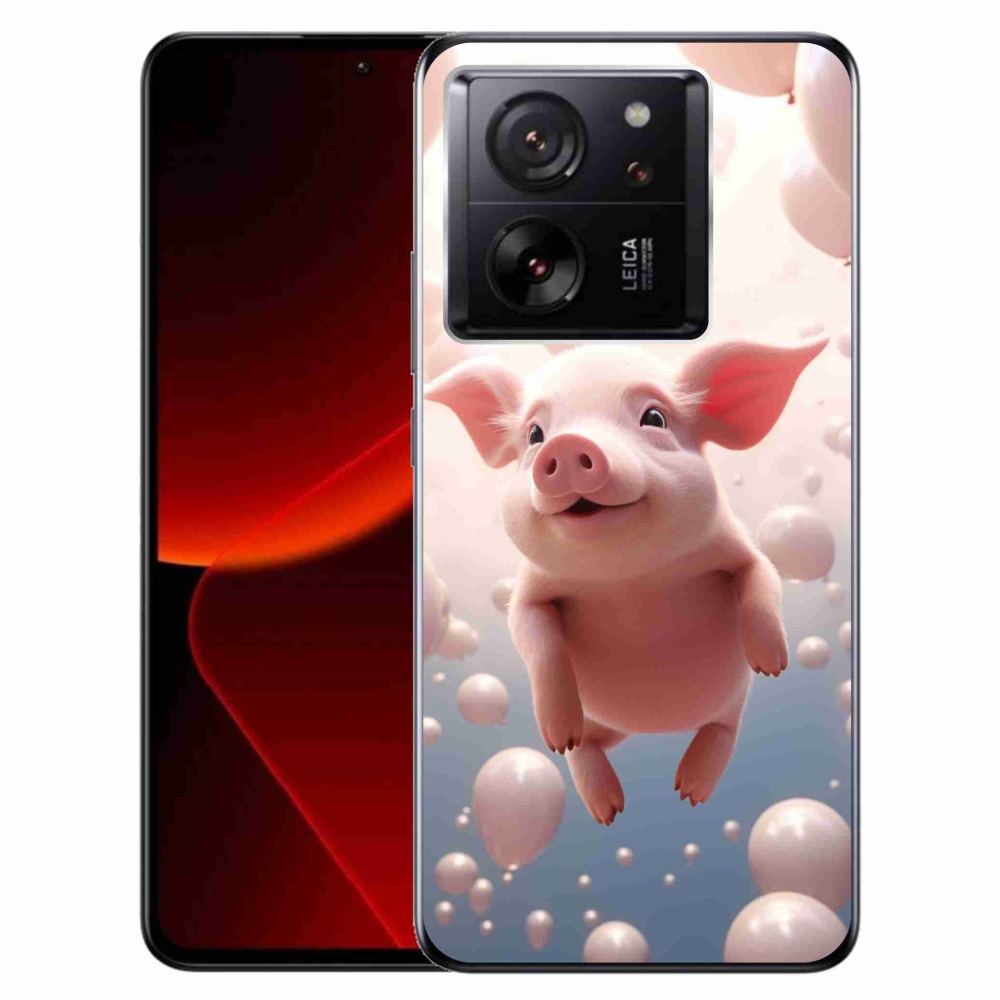 Gelový kryt mmCase na Xiaomi 13T/13T Pro - prasátko s balónky