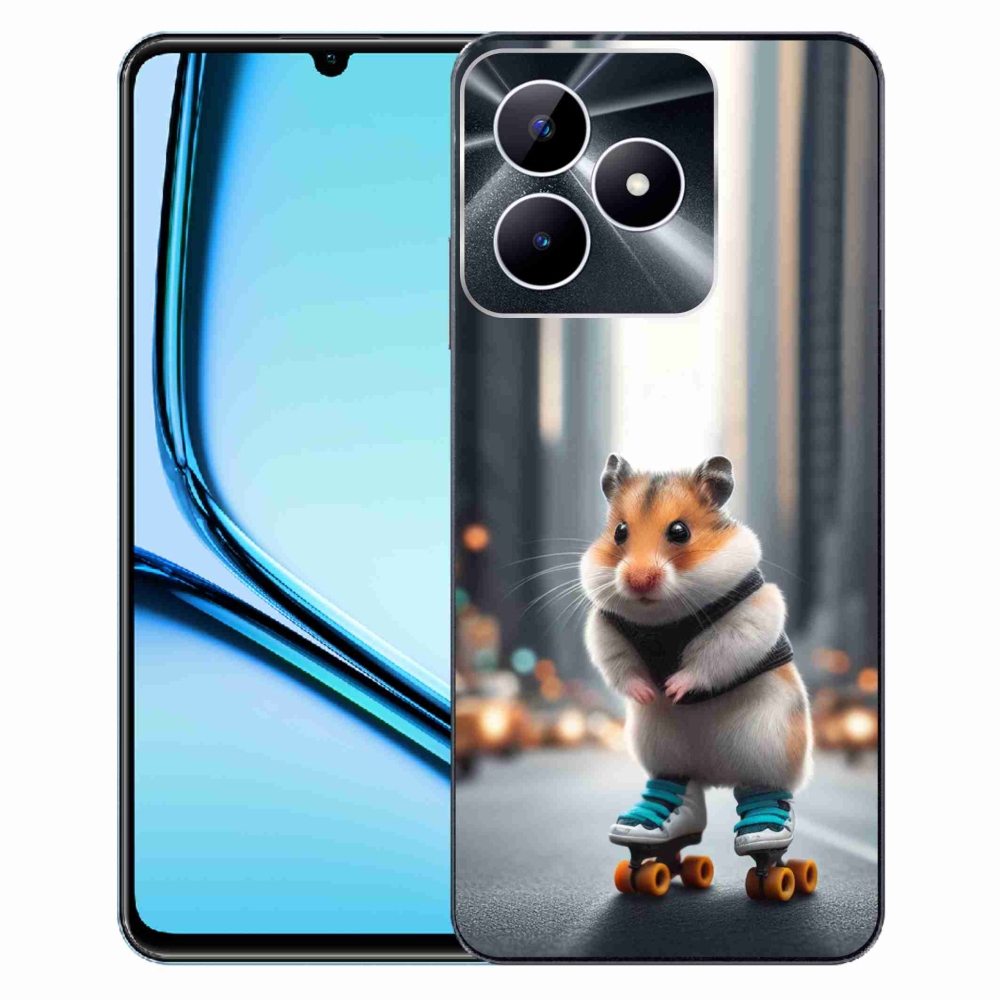 Gelový kryt mmCase na Realme Note 50 - křeček na bruslích