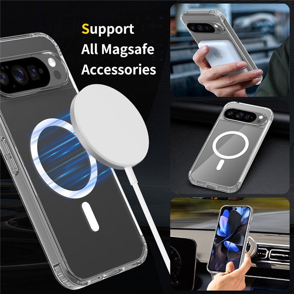Acryle gelový obal s pevnými zády a MagSafe na Google Pixel 10 Pro XL - průhledný