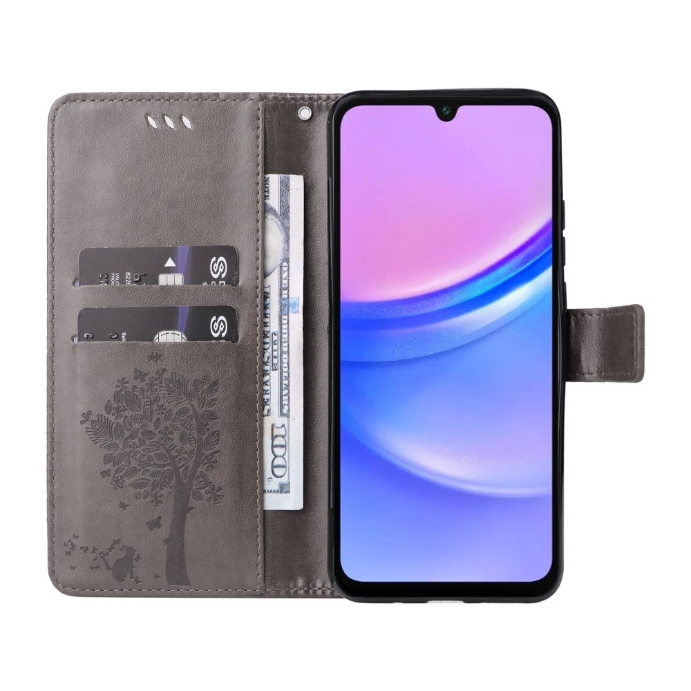 Trees knížkové pouzdro na Samsung Galaxy A16 4G/5G/A26 5G - šedé