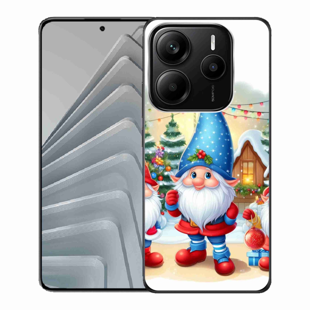 Gelový kryt mmCase na Xiaomi Redmi Note 14 5G - vánoční skřítci