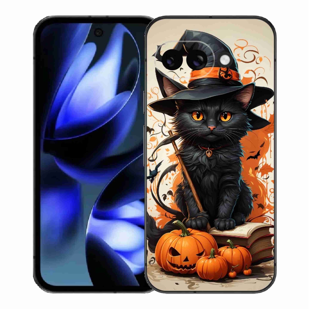 Gelový kryt mmCase na Google Pixel 9a - kocour čaroděj