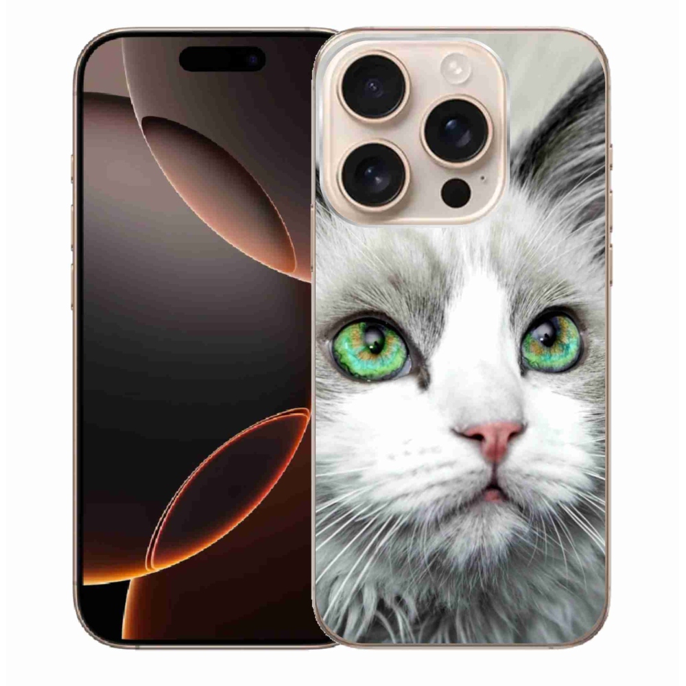 Gelový kryt mmCase na iPhone 16 Pro Max - kočičí pohled