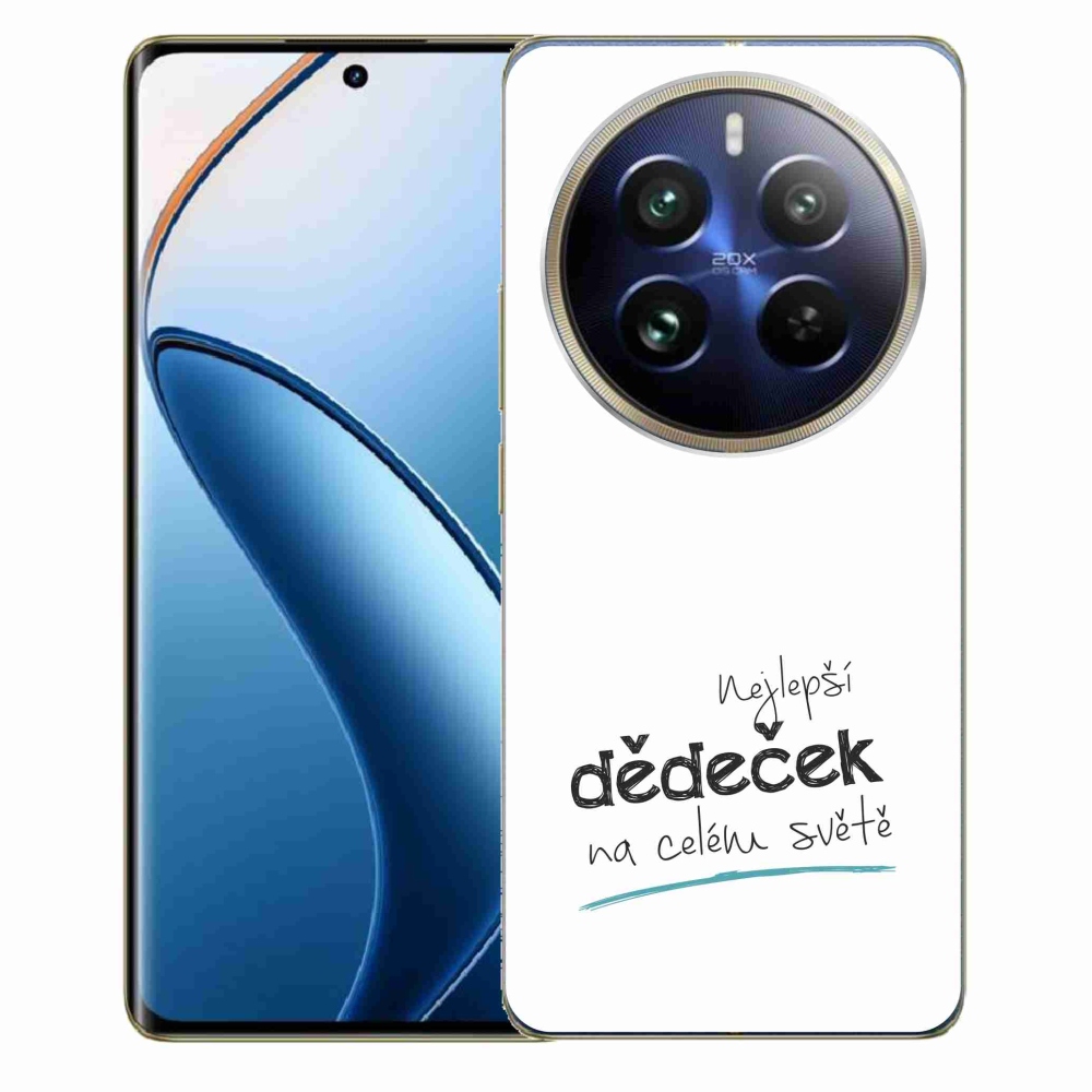 Gelový kryt mmCase na Realme 12 Pro 5G/12 Pro+ 5G - nejlepší dědeček 3 bílé pozadí