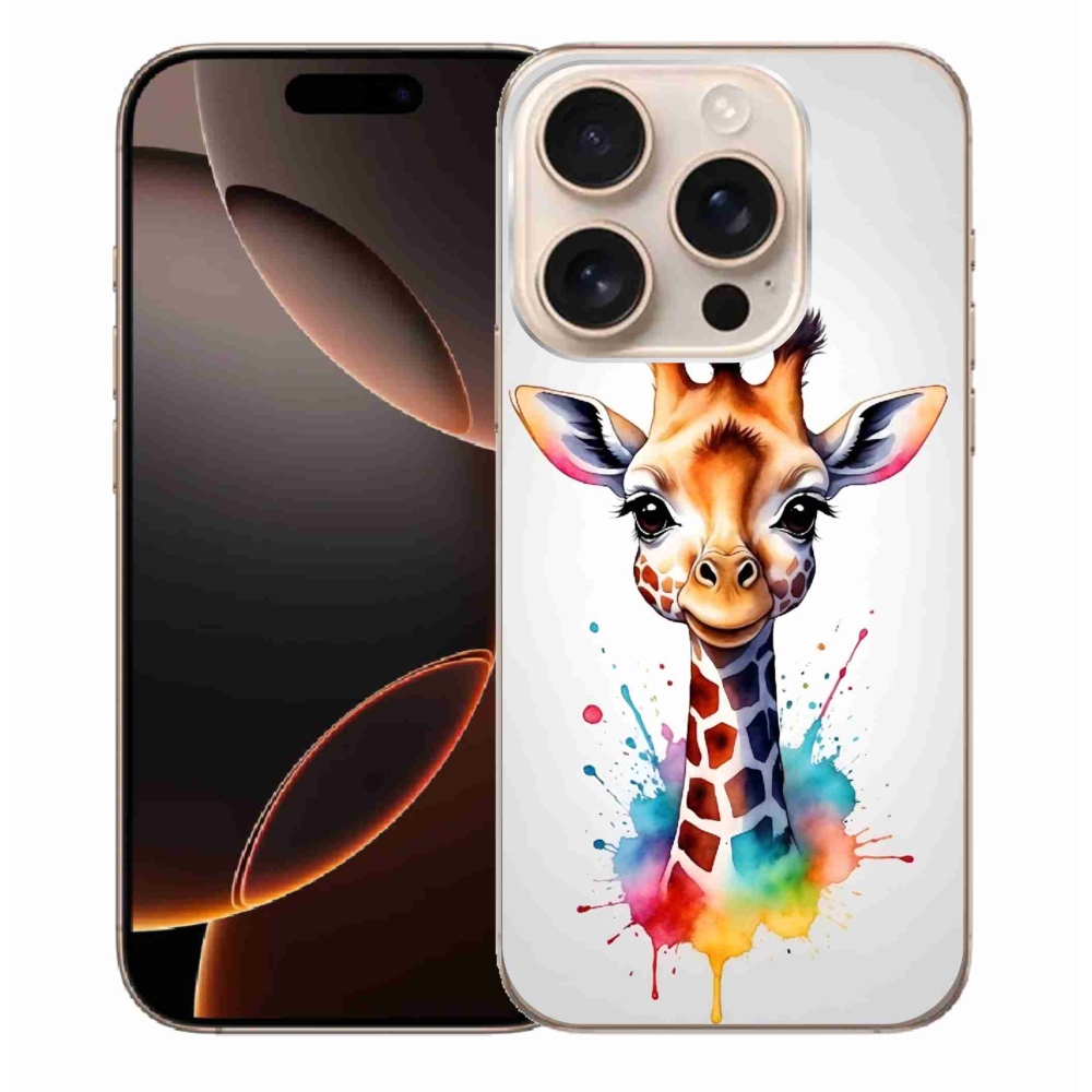 Gelový kryt mmCase na iPhone 16 Pro Max - žirafa 1