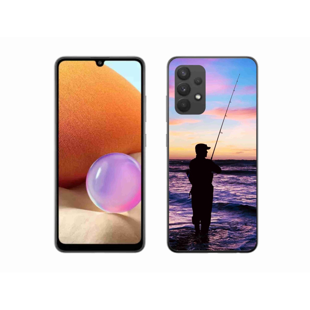 Gelový kryt mmCase na Samsung Galaxy A32 4G - rybaření 1