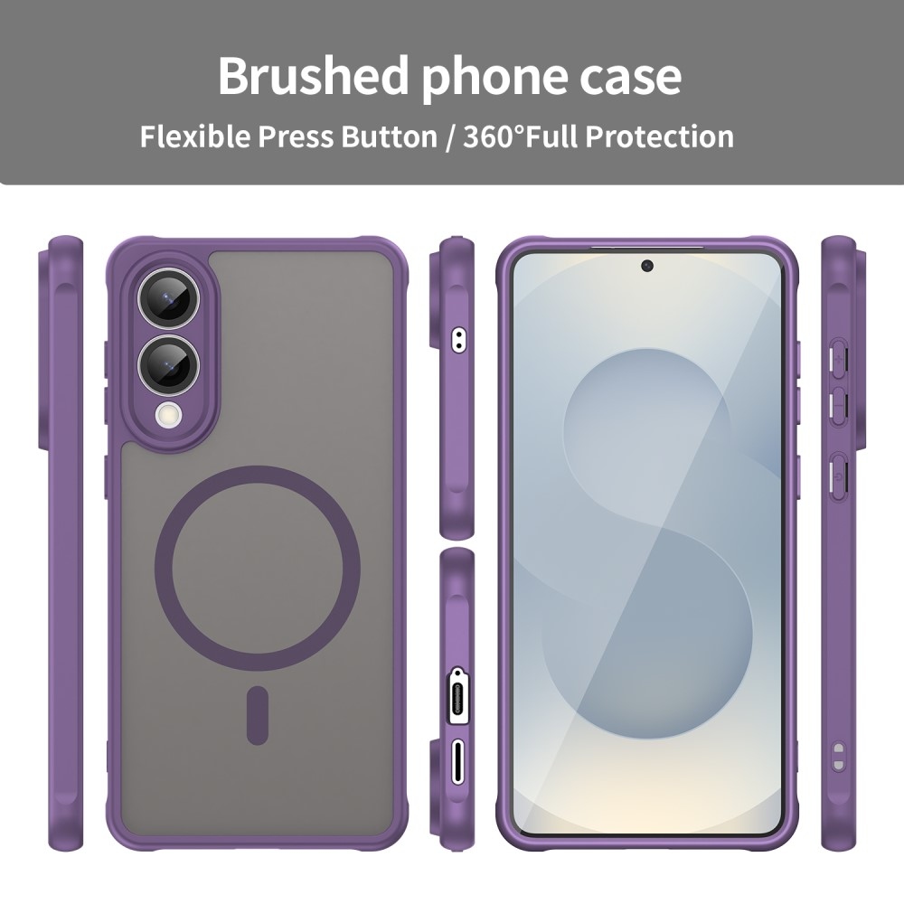 Case matný gelový obal s MagSafe na Samsung Galaxy S25 Edge - fialový