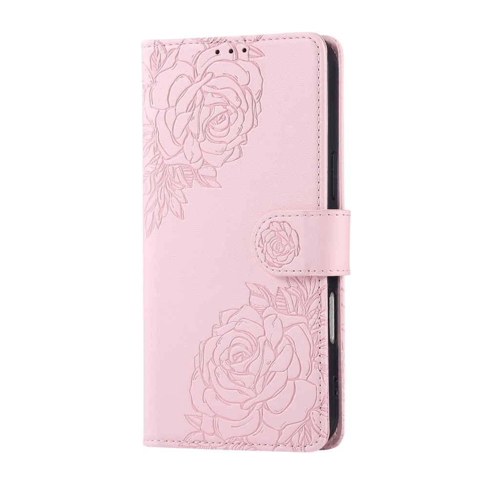 Rose knížkové pouzdro na Xiaomi Poco M7 Pro 5G/Note 14 5G - růžovozlaté