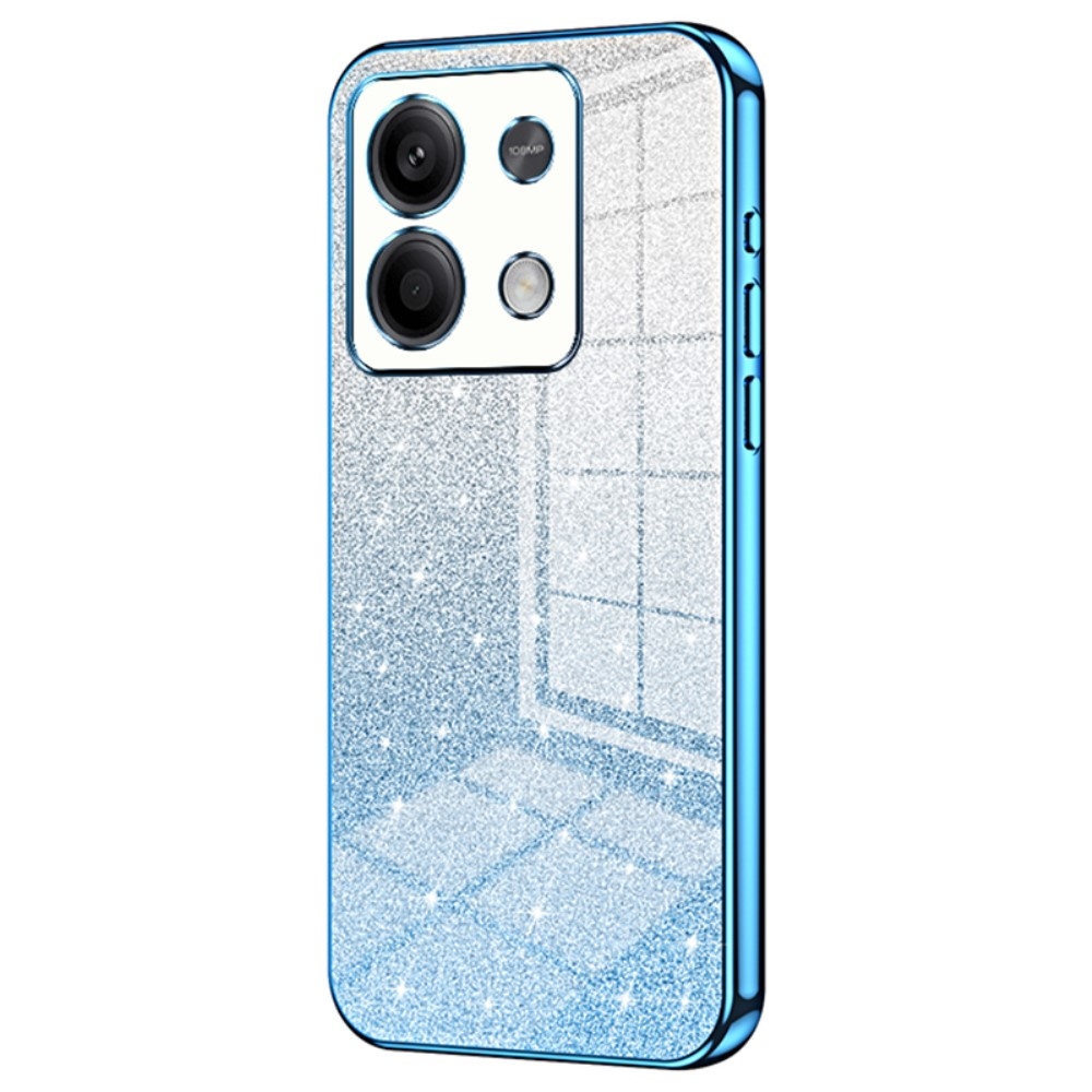 Cut gelový třpytivý obal na Xiaomi Redmi Note 13 5G - modrý