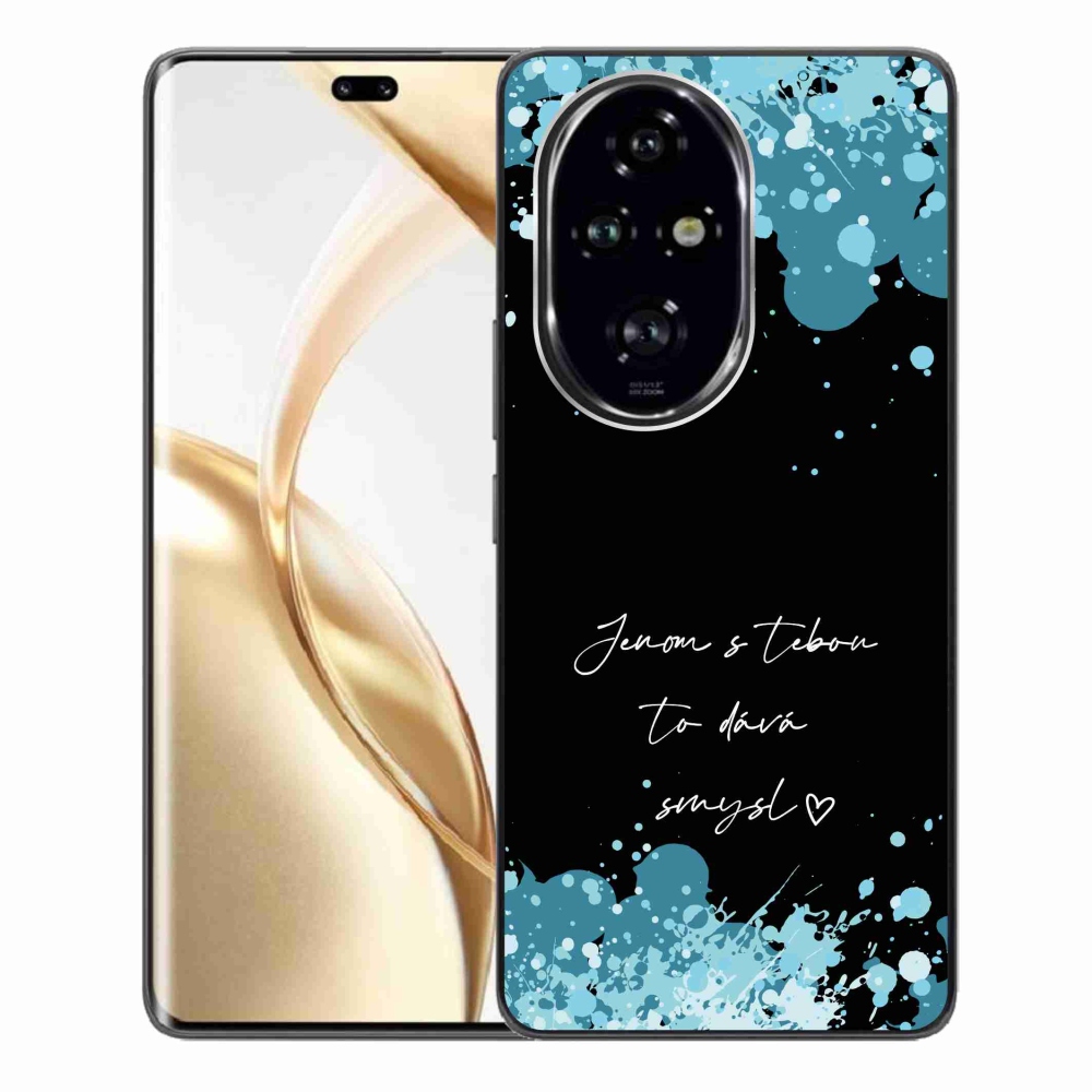 Gelový kryt mmCase na Honor 200 Pro 5G - zamilovaný text černé pozadí