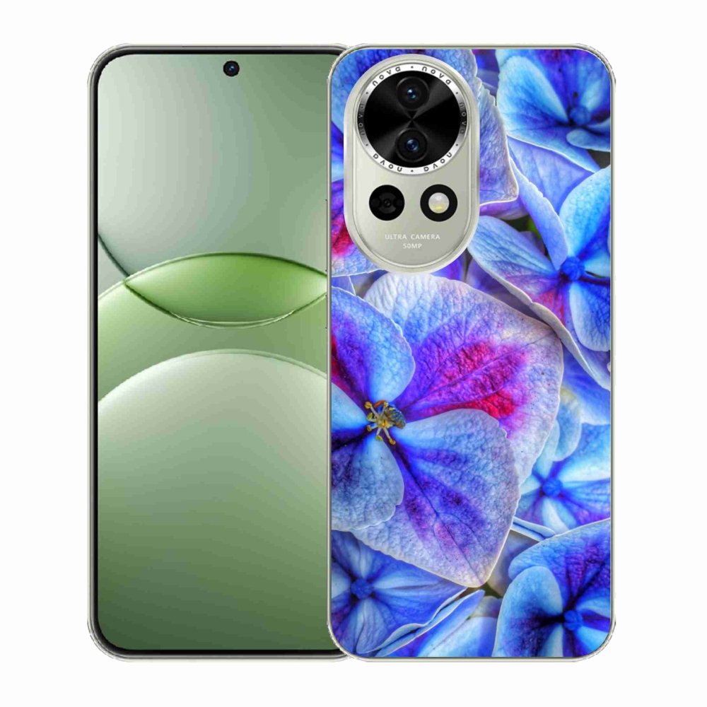 Gelový kryt mmCase na Huawei Nova 13 5G - modré květy 1