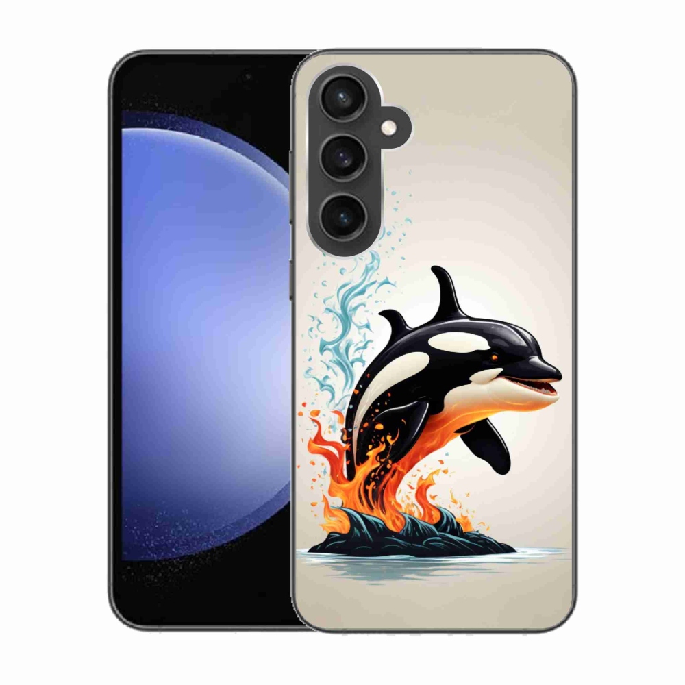 Gelový kryt mmCase na Samsung Galaxy S23 FE - kosatka