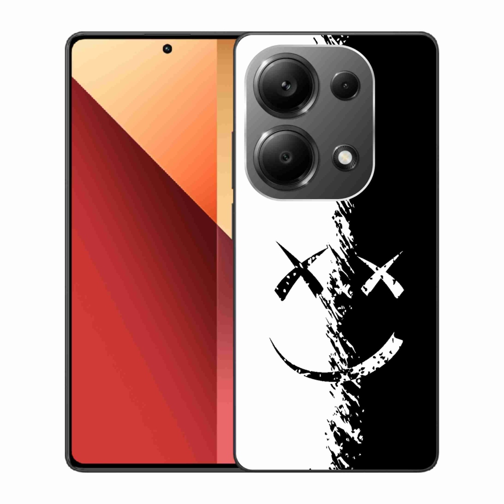 Gelový kryt mmCase na Xiaomi Redmi Note 13 Pro 4G/Poco M6 Pro - černobílý smajlík