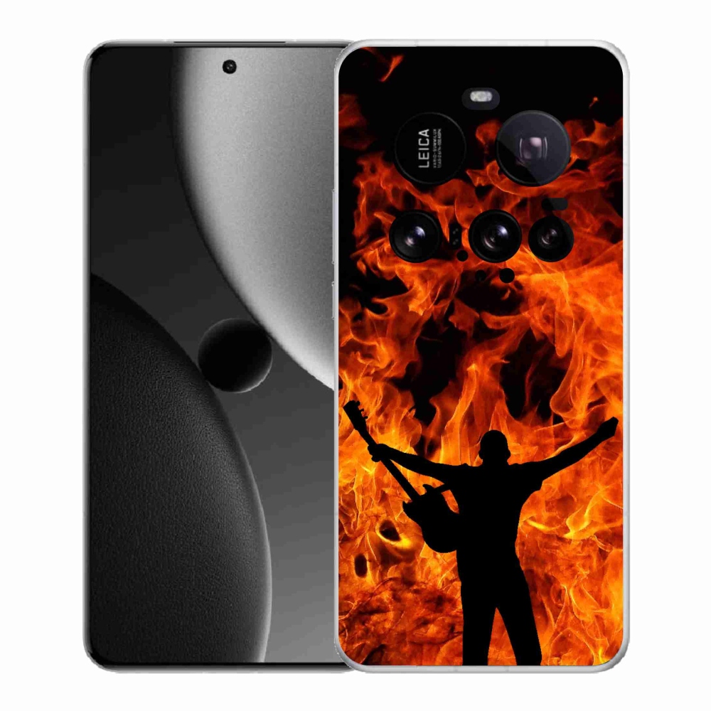Gelový kryt mmCase na Xiaomi 15 Ultra - muzikant a oheň