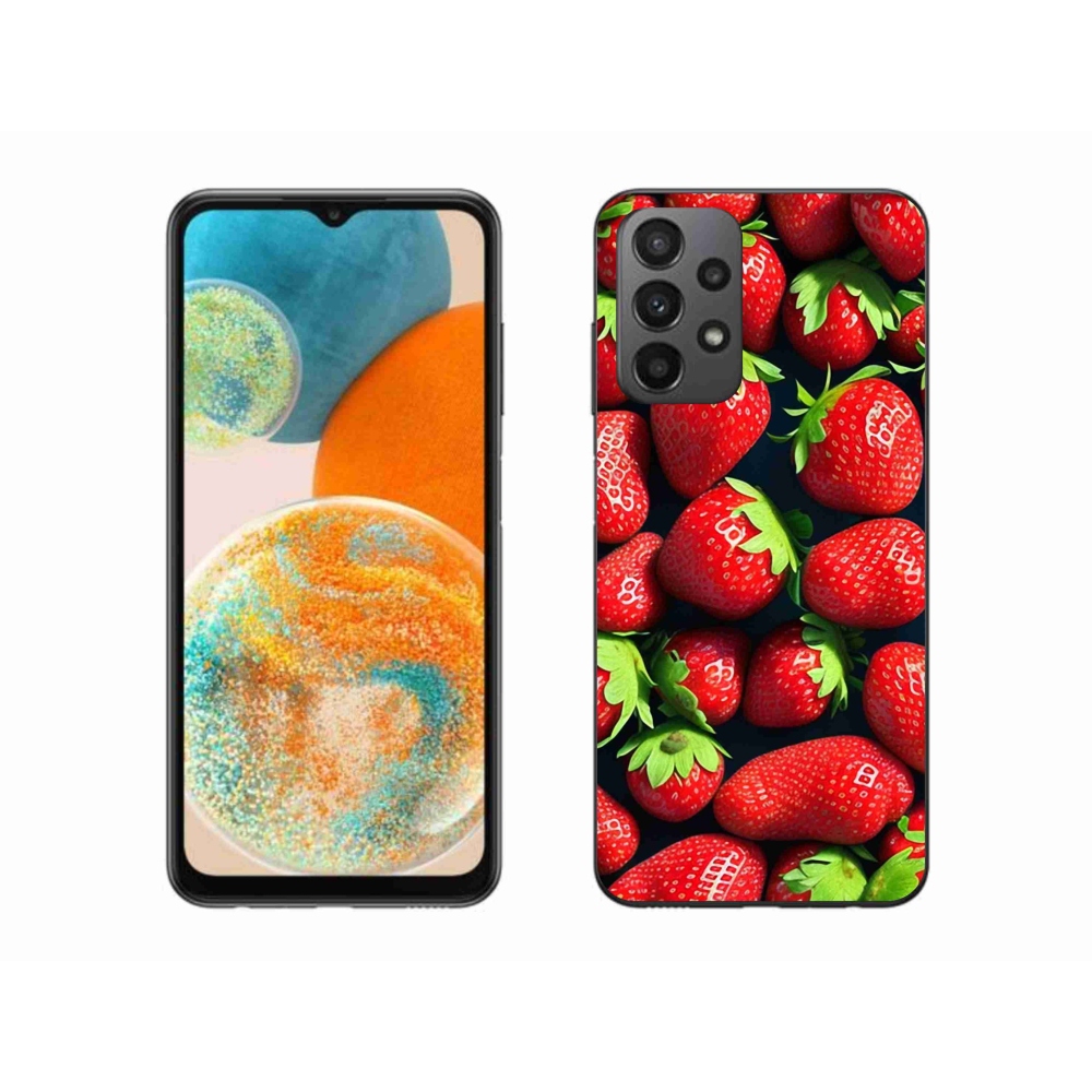 Gelový kryt mmCase na Samsung Galaxy A23 4G/5G - jahody