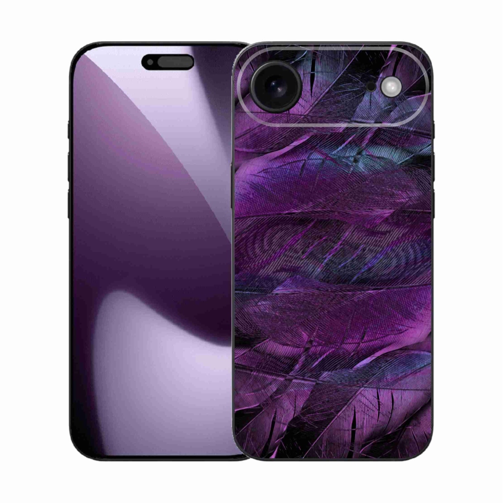 Gelový kryt mmCase na iPhone 17 Air - fialová pírka